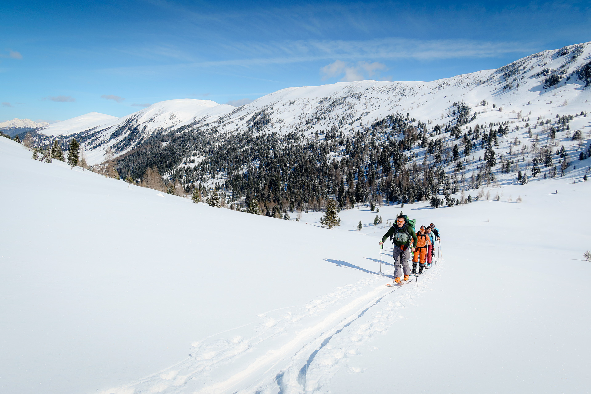 Nockberg ski touring travers guided tour