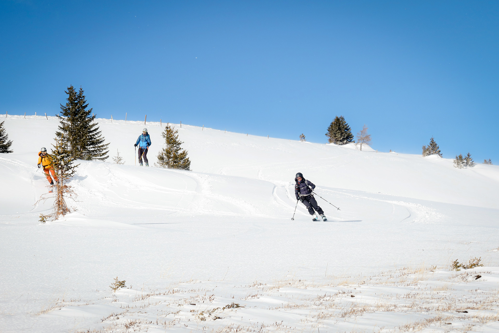 Uživaška turna smuka pri prečenu Nockbergov porti Touracher Hohe